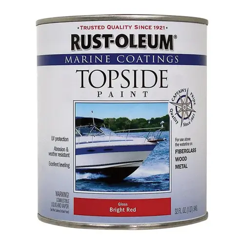 Marine Topside Paint Marine Coatings Outdoor Gloss Bright Red 1 qt Bright Red Marine Topside Paint Marine Coatings Outdoor Gloss Bright Red 1 qt Bright Red