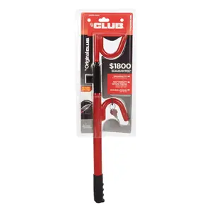 The Club 1000 Steering Wheel Lock Red For Fit Most Vehicles Red
