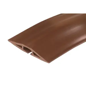 Wiremold CDB-15 CDB-15 Cord Protector, 15 ft L, 2-1/2 in W, Rubber, Brown