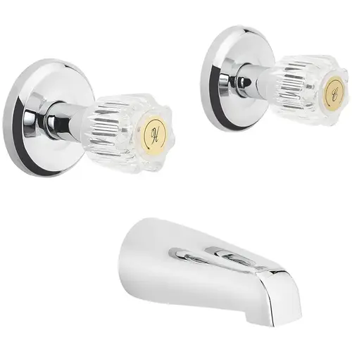 Bath Faucet 2-Handle Chrome Chrome Bath Faucet 2-Handle Chrome Chrome