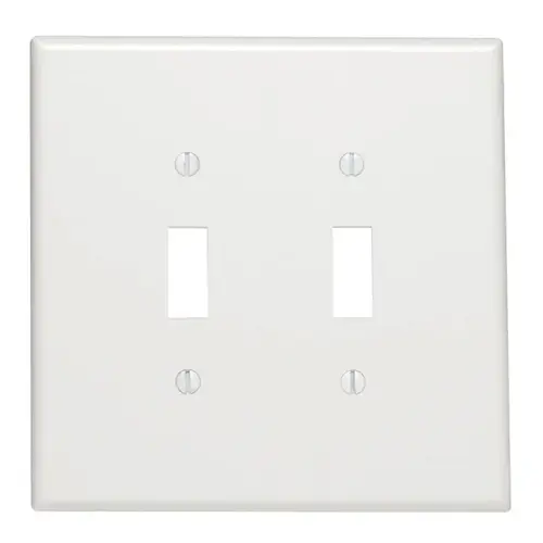 Wall Plate White 2 gang Thermoset Plastic Toggle White Wall Plate White 2 gang Thermoset Plastic Toggle White