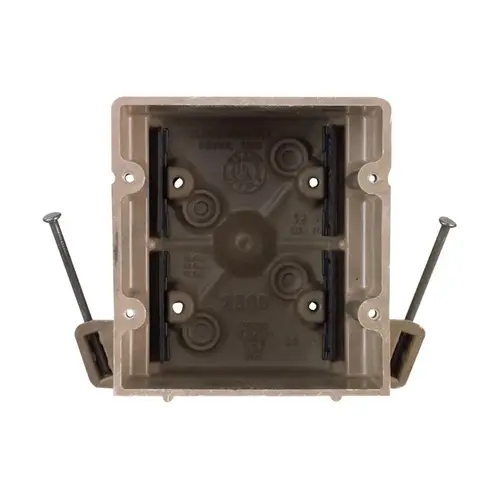 Switch Box 32-1/2 cu in Square Fiberglass 2 gang Beige Beige