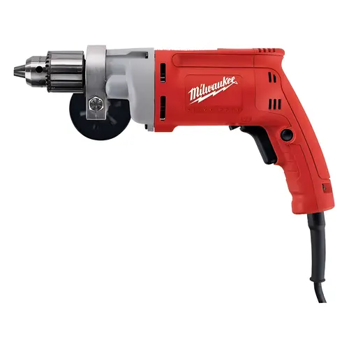 Electric Drill, 8 A, 1/2 in Chuck, Keyed Chuck, 8 ft L Cord Red