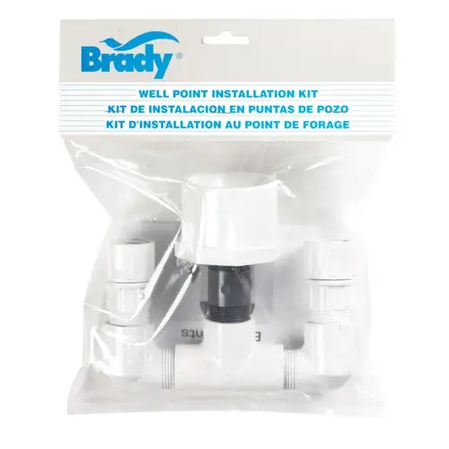 Well Point Installation Kit PVC White 1 1/4 2" White