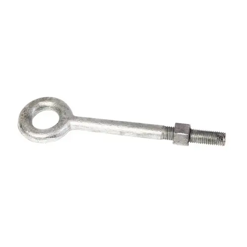 Eyebolt 3/8" S X 4-1/4" L Hot Dipped Galvanized Steel Nut Included Hot Dipped Galvanized