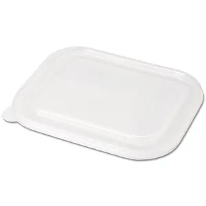 WORLD CENTRIC CTL-CS-3 World Centric 8.8 Inch X 6.8 Inch Ingeo Compostable Fiber Box Lid, 50 Each Clear