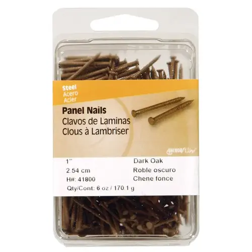 Nail 1" Panel Steel Flat Head Brown - pack of 5 Nail 1" Panel Steel Flat Head Brown - pack of 5