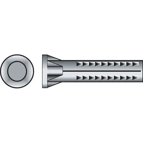 Ribbed Anchor 0.3125" D X 1" L Lead Round Head Ribbed Anchor 0.3125" D X 1" L Lead Round Head