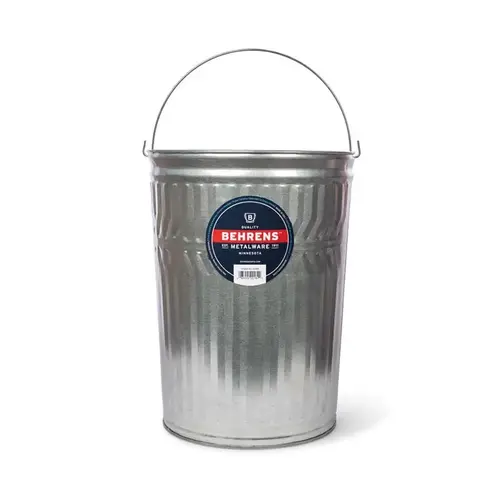 Garbage Can 20 gal Silver Galvanized Steel Animal Proof/Animal Resistant Silver Garbage Can 20 gal Silver Galvanized Steel Animal Proof/Animal Resistant Silver