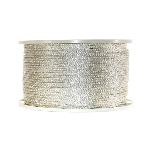 Rope 3/16" D X 1000 ft. L White Solid Braided Nylon White Rope 3/16" D X 1000 ft. L White Solid Braided Nylon White