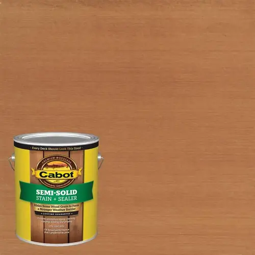 140.000.007 Deck and Siding Stain, Natural Flat, New Redwood, Liquid, 1 gal - pack of 4