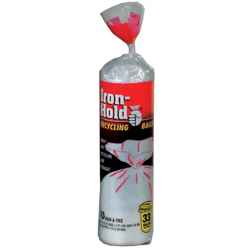 Kitchen Trash Bags 33 gal Twist Tie 15 pk 0.8 mil Clear Kitchen Trash Bags 33 gal Twist Tie 15 pk 0.8 mil Clear