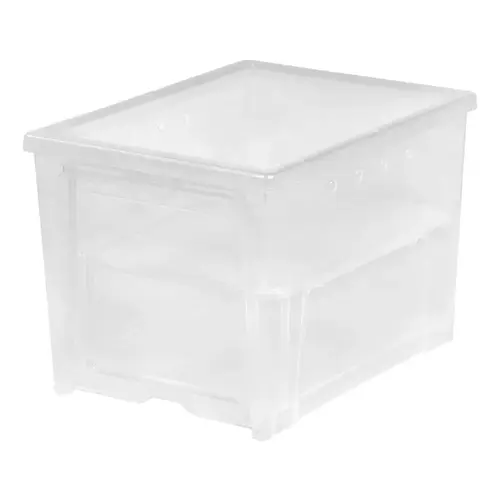 Shoe Organizer Easy Access 9" H X 9.75" W X 13.25" L Plastic Clear Shoe Organizer Easy Access 9" H X 9.75" W X 13.25" L Plastic Clear