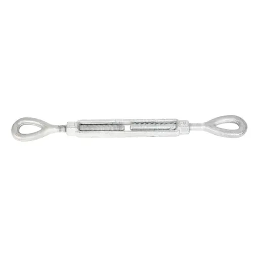 Turnbuckle, 1200 lb Working Load, 3/8 in Thread, Eye, Eye, 6 in L Take-Up, Galvanized Steel