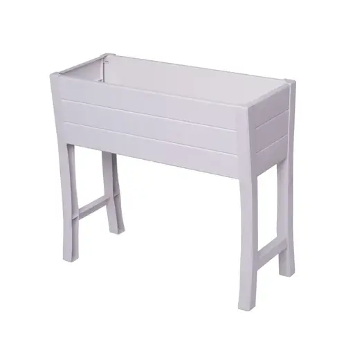 Elevated Garden Box 32" H X 36" W X 11" D X 15" D Vinyl White White