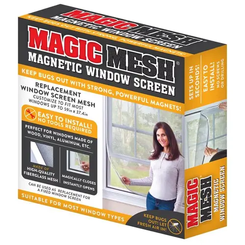 Replacement Window Screen Magnetic Fiberglass Clear Replacement Window Screen Magnetic Fiberglass Clear