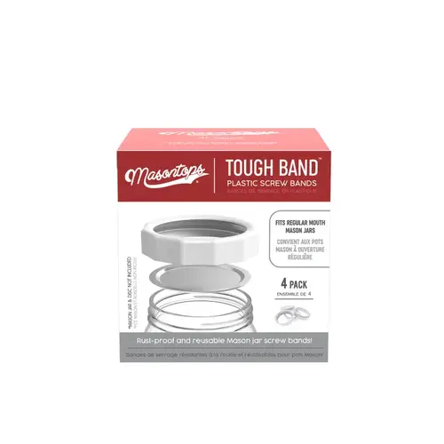 Regular-Mouth Tough Canning Jar Band (4-Count) White Regular-Mouth Tough Canning Jar Band (4-Count) White