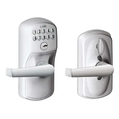 Electronic Keypad Entry Lock Satin Chrome Steel Satin Chrome Electronic Keypad Entry Lock Satin Chrome Steel Satin Chrome