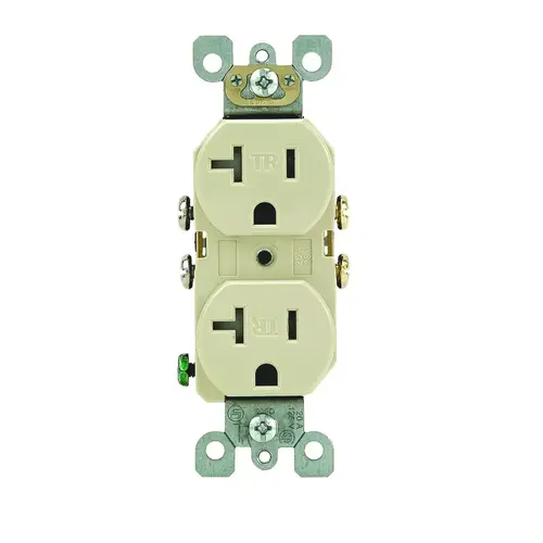 Tamper Resistant Outlet 20 amps 125 V Duplex Ivory 5-20R Ivory Tamper Resistant Outlet 20 amps 125 V Duplex Ivory 5-20R Ivory