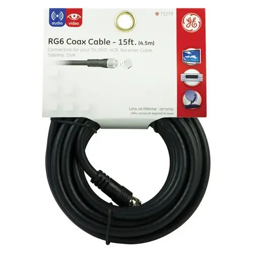 Coaxial Cable 15 ft. Black Coaxial Cable 15 ft. Black
