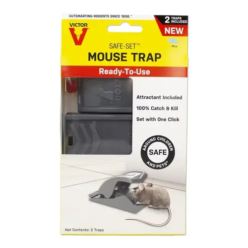 Safe Set Mouse Trap, Pre-Baited, 2-Pk. Pair Safe Set Mouse Trap, Pre-Baited, 2-Pk. Pair