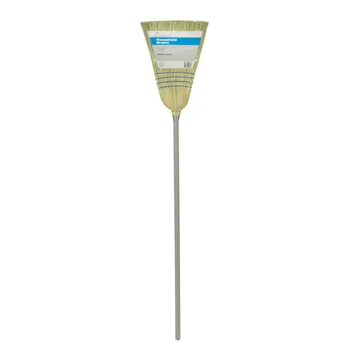 Broom 10" W Stiff corn/Yucca Tan