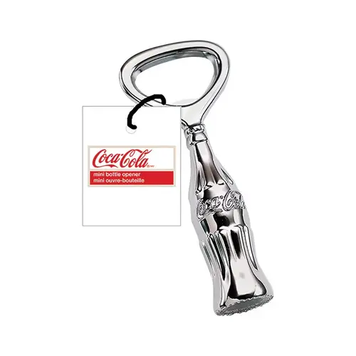 Bottle Opener Coca-Cola Chrome Silver Metal Manual Chrome