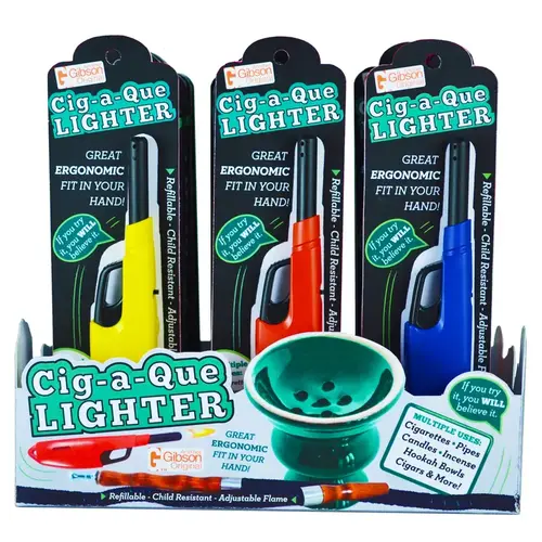 Utility Lighter Assorted Cig-a-Que Assorted - pack of 18 Utility Lighter Assorted Cig-a-Que Assorted - pack of 18