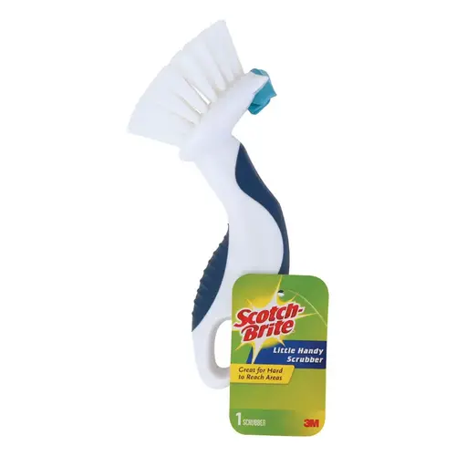 Little Handy Scrubber, Plastic Abrasive, 6.3 in L, 2-1/2 in W Blue/White Little Handy Scrubber, Plastic Abrasive, 6.3 in L, 2-1/2 in W Blue/White