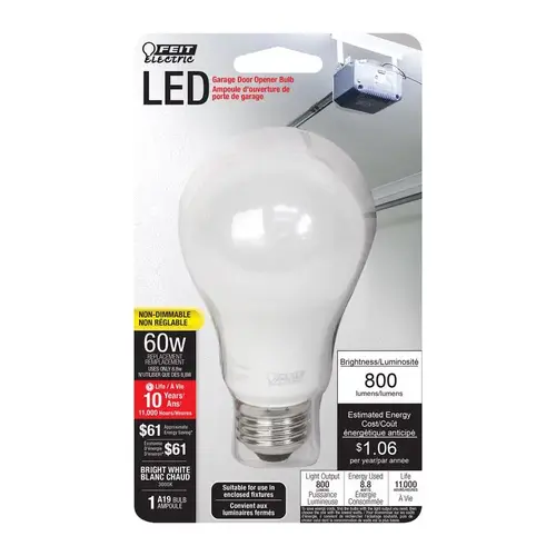 LED Bulb A19 E26 (Medium) Bright White 60 Watt Equivalence Clear LED Bulb A19 E26 (Medium) Bright White 60 Watt Equivalence Clear