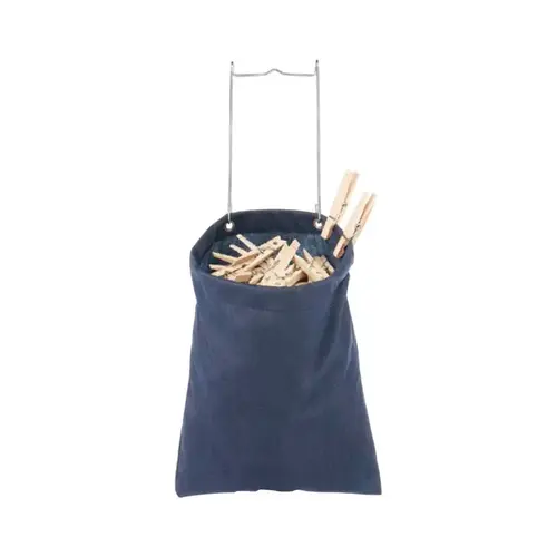 Clothes Pin Bag Blue Polyester Blue