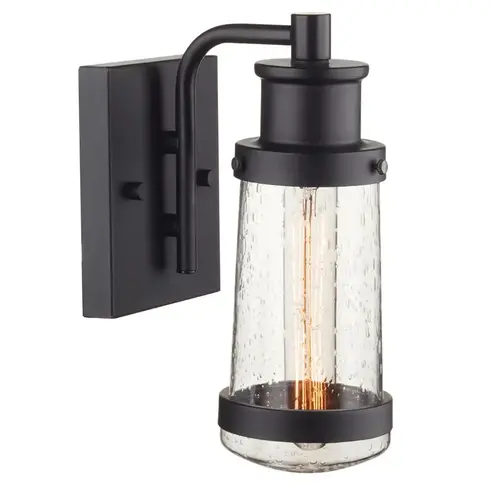 Wall Sconce Vintage 1-Light Matte Black Bennett Matte