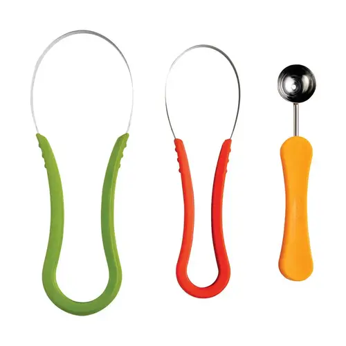 Melon Baller/Fruit Scoops Set ScoopTroop Multi-Colored Plastic Multi-Colored Melon Baller/Fruit Scoops Set ScoopTroop Multi-Colored Plastic Multi-Colored