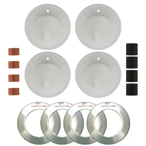 Replacement Knob Kit Plastic White Replacement Knob Kit Plastic White