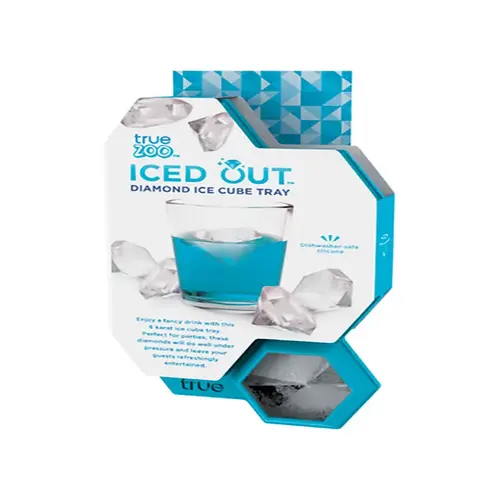 Ice Mold Iced Out Diamonds 6 Cubes oz Blue Silicone Blue - pack of 8 Ice Mold Iced Out Diamonds 6 Cubes oz Blue Silicone Blue - pack of 8
