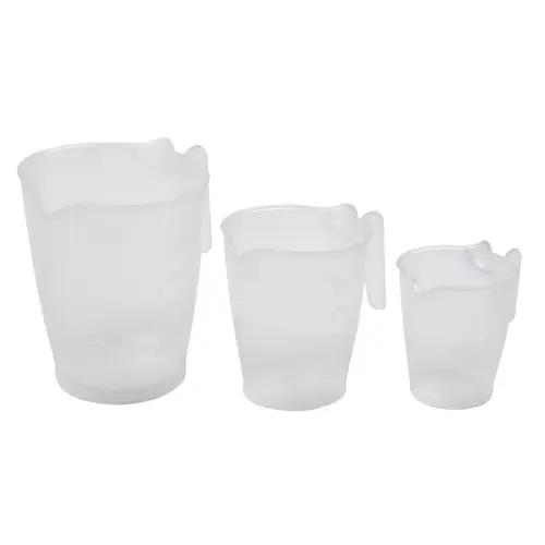 Measuring Cup Set Plastic Clear Clear