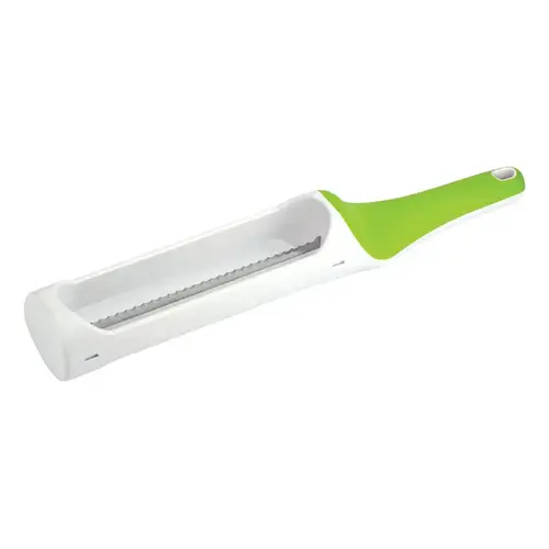 Bagel Slicer Hometown White/ Green Plastic/Stainless Steel White/ Green Bagel Slicer Hometown White/ Green Plastic/Stainless Steel White/ Green