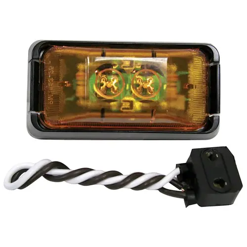 Marker Light Kit, 12 V, LED Lamp, Amber Lens, Bracket Mounting Marker Light Kit, 12 V, LED Lamp, Amber Lens, Bracket Mounting