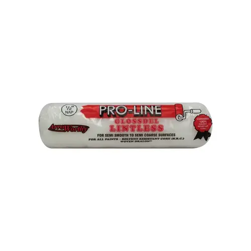 Paint Roller Cover Pro-Line Dralon 9" W X 1/2" White Paint Roller Cover Pro-Line Dralon 9" W X 1/2" White