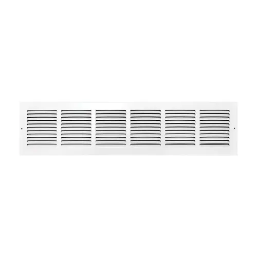Return Air Grille 6" H X 30" W 1-Way Powder Coat White Steel Powder Coat Return Air Grille 6" H X 30" W 1-Way Powder Coat White Steel Powder Coat