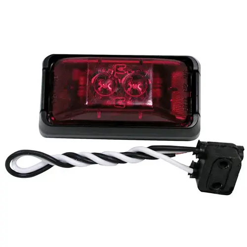 Marker Light Kit, 12 V, LED Lamp, Red Lens, Bracket Mounting