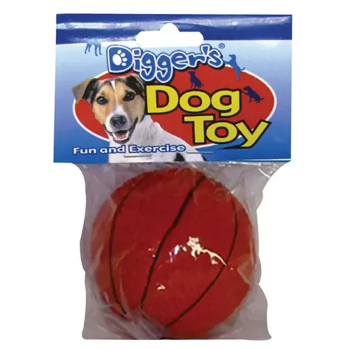 Squeaky Dog Toy Digger's Orange Basketball Latex Medium Orange Squeaky Dog Toy Digger's Orange Basketball Latex Medium Orange