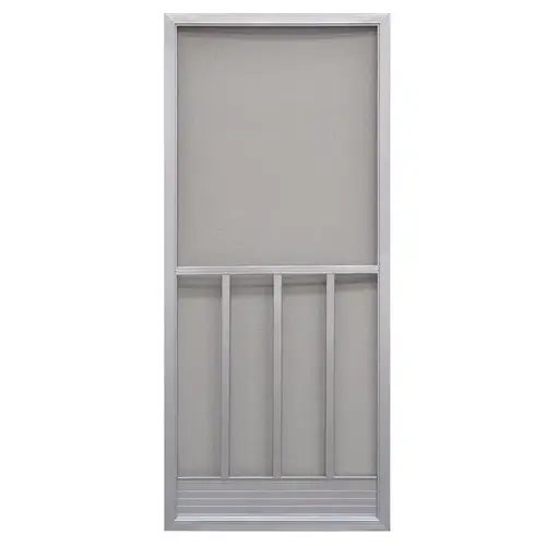Screen Door 79-3/4" H X 31-1/4" W Promo Gray Steel Gray Screen Door 79-3/4" H X 31-1/4" W Promo Gray Steel Gray