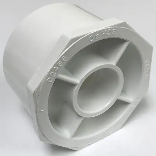 Reducing Bushing Schedule 40 3" Slip T X 1" D Slip PVC Reducing Bushing Schedule 40 3" Slip T X 1" D Slip PVC
