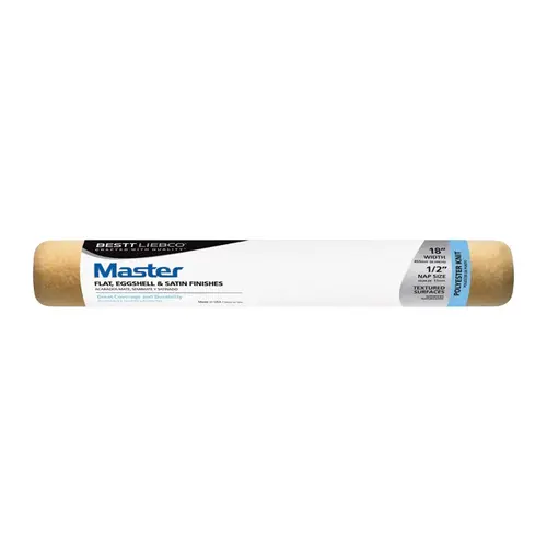 Paint Roller Cover Master Knitted Wool/Polyester 18" W X 1/2" Orange Paint Roller Cover Master Knitted Wool/Polyester 18" W X 1/2" Orange