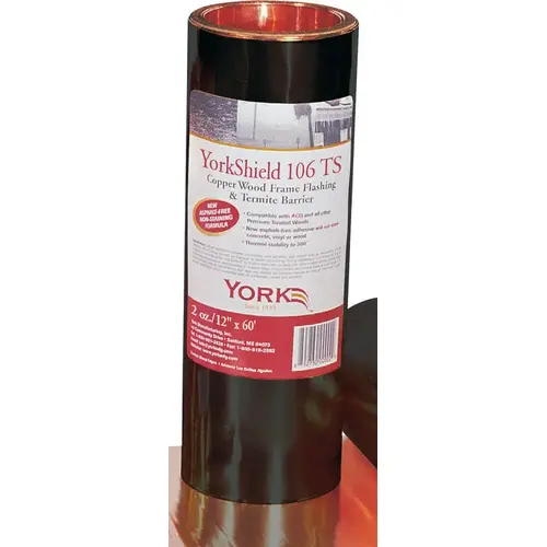Flashing 106 TS 12" W X 720" L Copper Copper Copper Flashing 106 TS 12" W X 720" L Copper Copper Copper