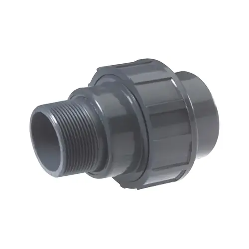 Union Schedule 80 3/4" Slip each X 3/4" D MPT PVC