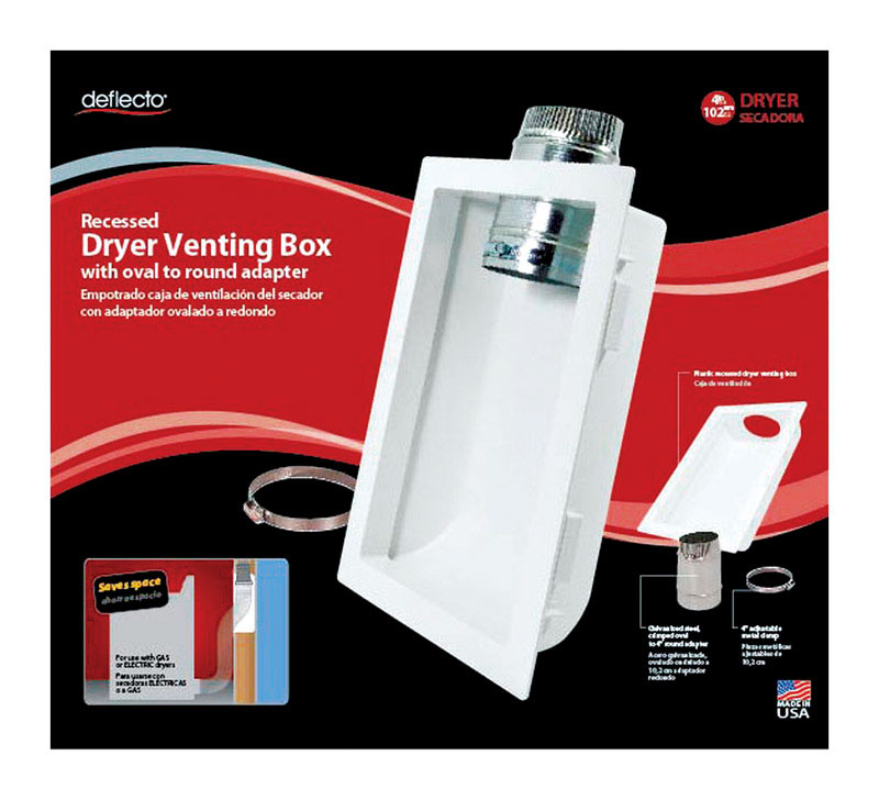 Deflecto Corporation DVBOXKIT-XCP2 Dryer Venting Box 4.25
