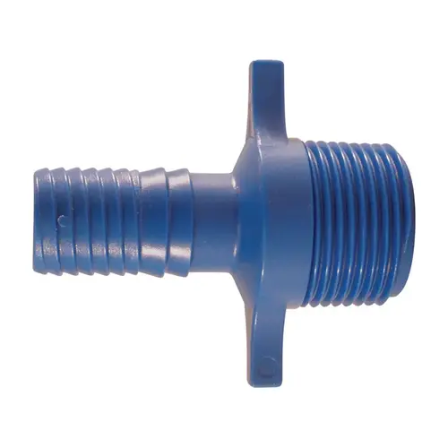 Male Adapter Blue Twister 3/4" Insert in to T X 1/2" D MPT Acetal