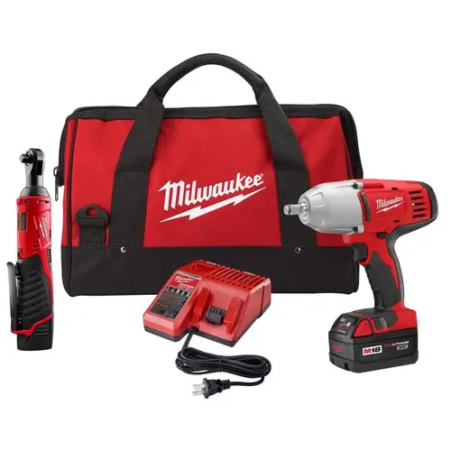 Impact Wrench with Friction Ring Kit M18 18 V Cordless Brushed 2 Tool Impact Wrench with Friction Ring Kit M18 18 V Cordless Brushed 2 Tool